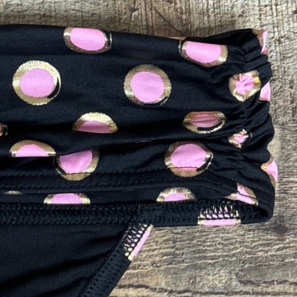 Victoria's Secret Miraculous Polka Dot Push Up Halter Bikini Top 34C Bottoms Med - Picture 11 of 15